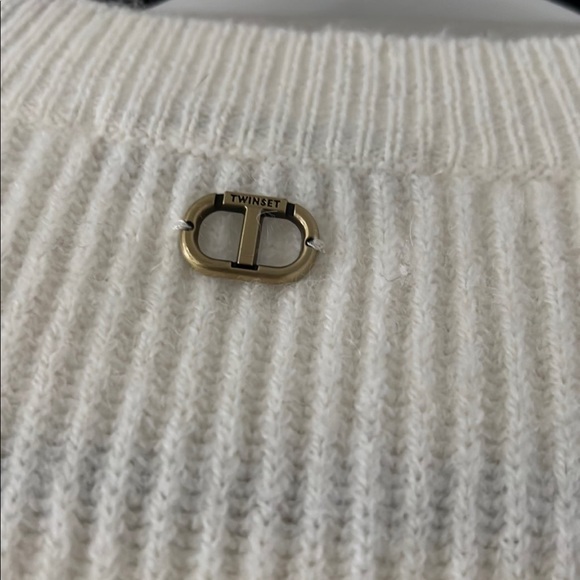 TWINSET Ivory Wool Blend Sweater. Like new. - Picture 3 of 4